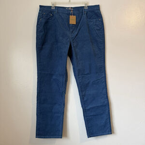 Women’s Boden Straight Leg Corduroy Pants Size 16-18 Blue NWT